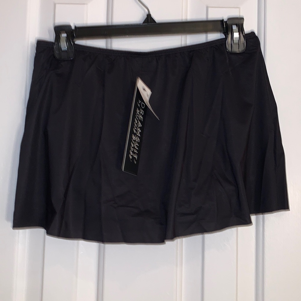Miracle Brands Dreamsuit Black swimsuit Skirt Bottom slimming + coverage,  NEW!